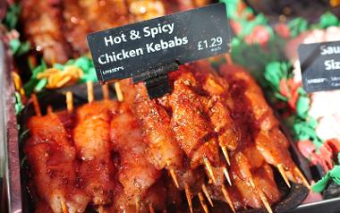 Hot and spicy chicken kebabs