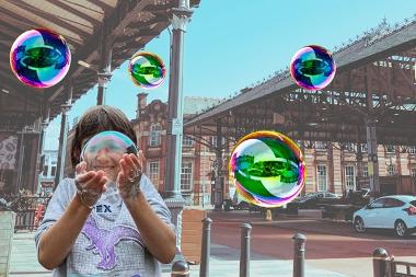 Girl with bubbles