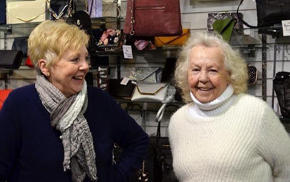 Gail and Jean at the old indoor market stall