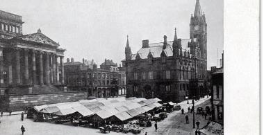 The old trading place on Preston Flag Market hundreds of years ago